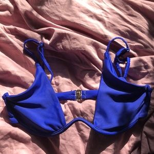 blue Shein bathing suit top
